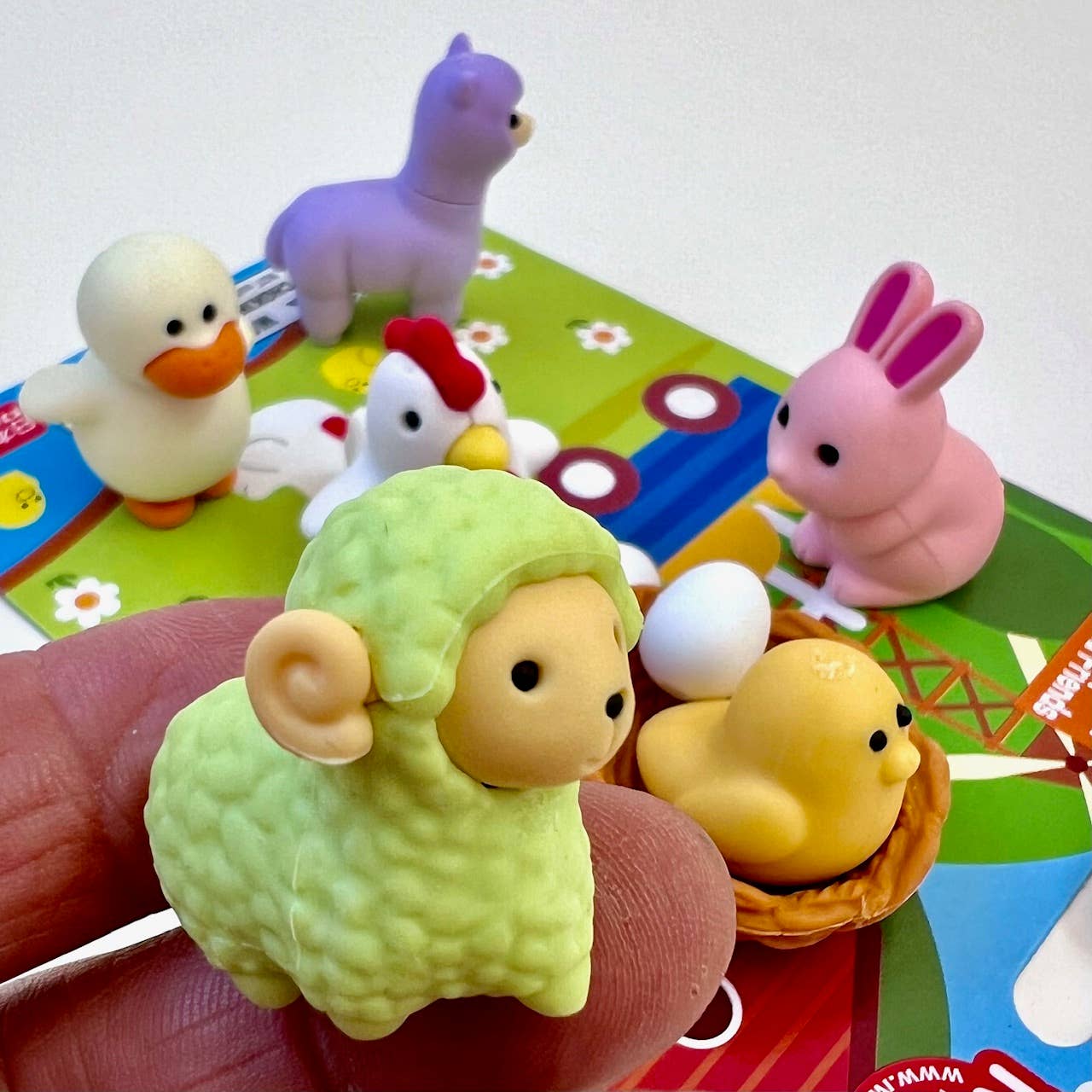 Chicken & Friends Eraser Set