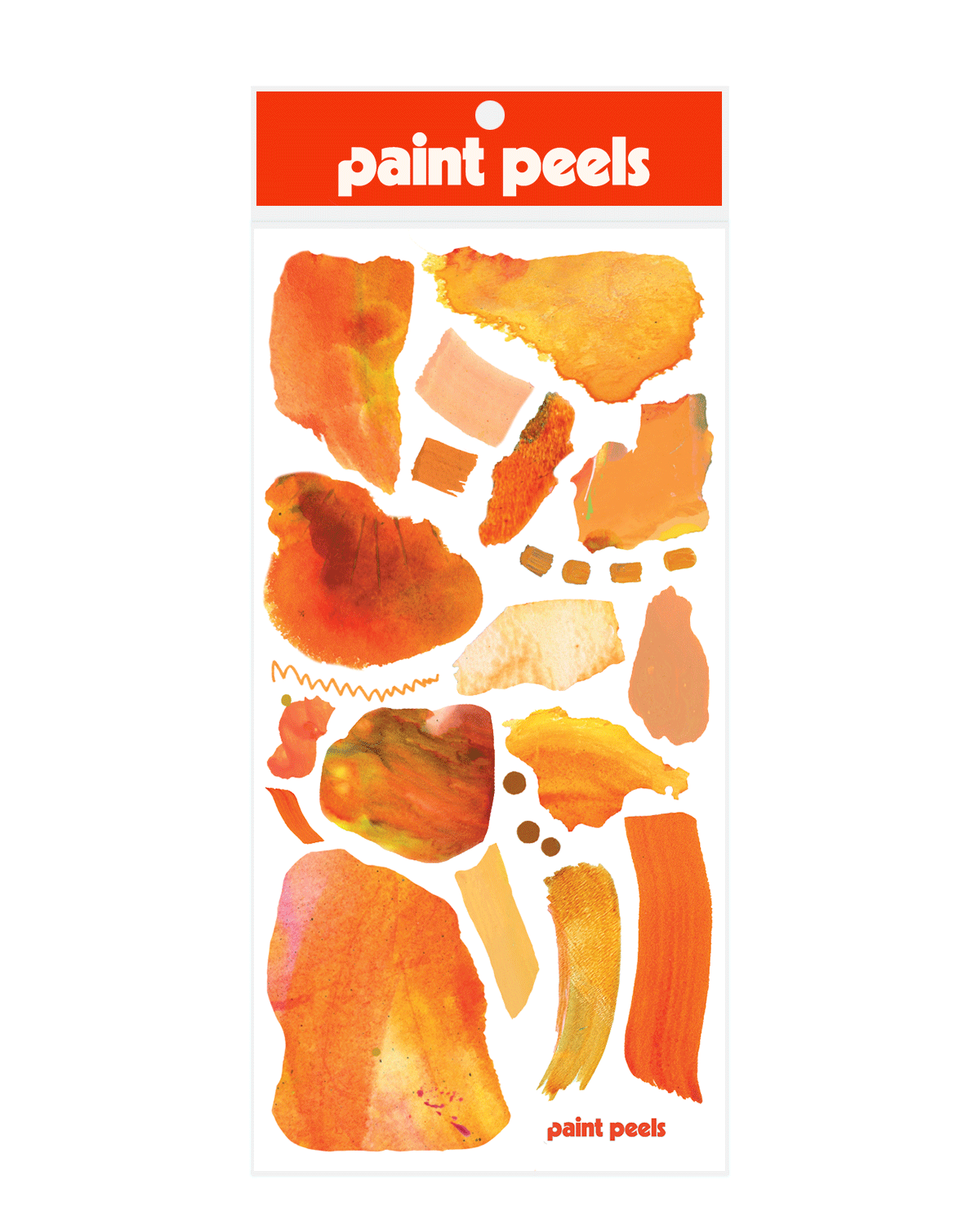Vibrant Oranges - Paint Peels Sticker Sheet