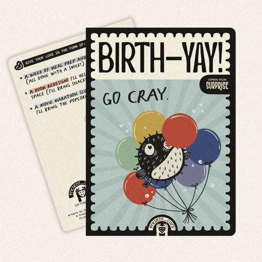 PresentCard™ | Go Cray - Birthday Fun Balloon Fish