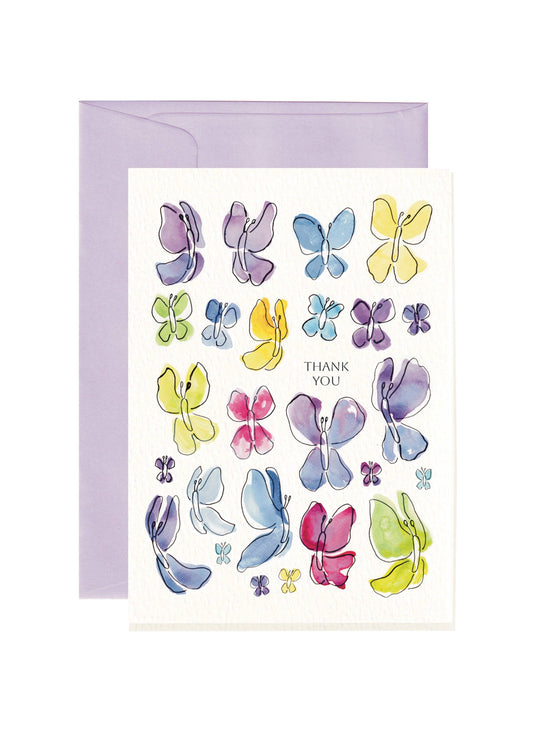 Harmony Hardin Greeting Cards - Thank You Greeting Card | Pastel Butterfly | Thank you | SM