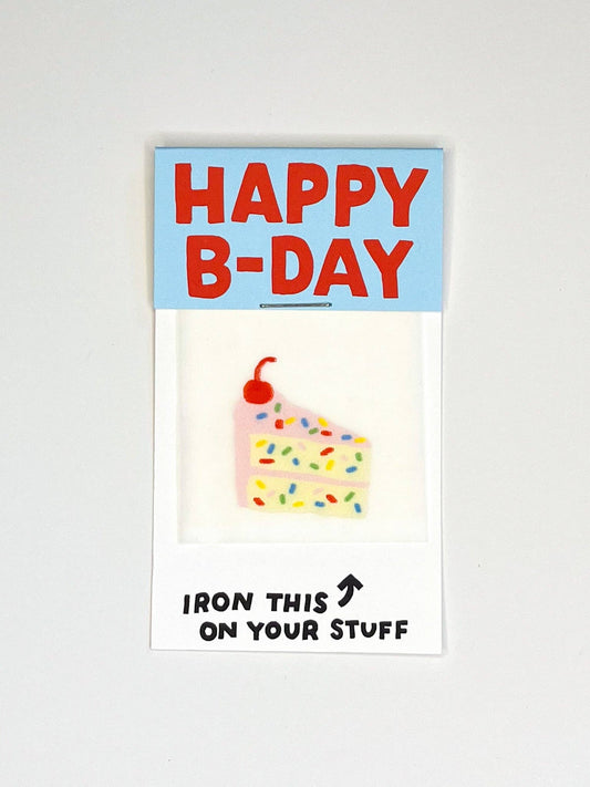 Cake L'il Something - Happy Birthday Card - Iron-On Art
