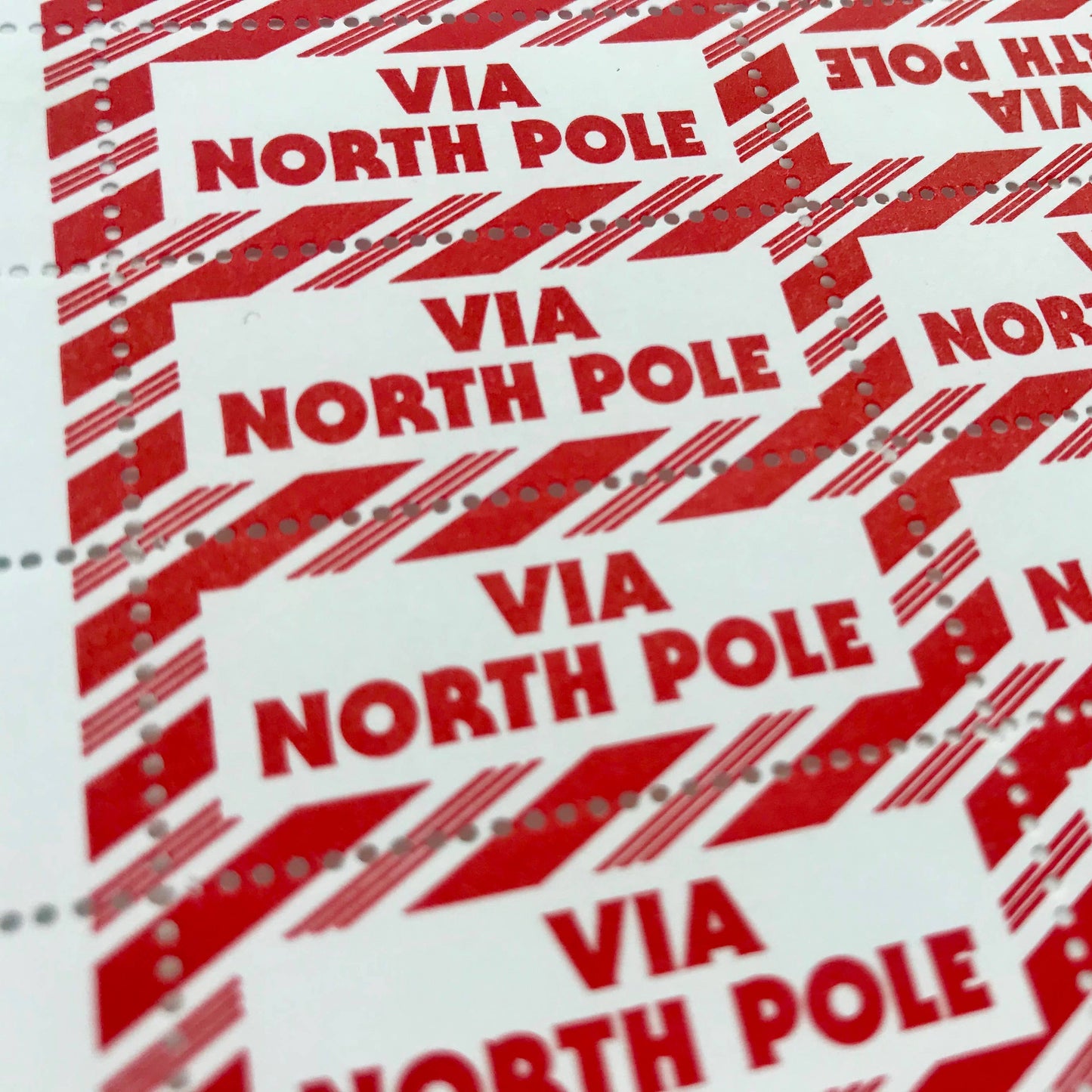 Via North Pole - Christmas Lick & Stick Stamps