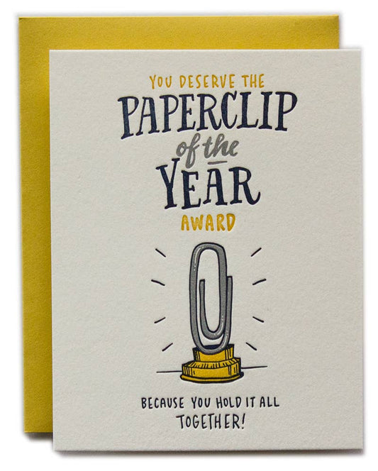 Paperclip Of The Year - Greeting Card