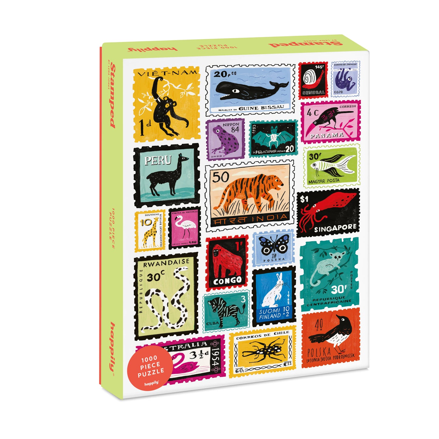 Animal Stamps 1,000 piece premium puzzle