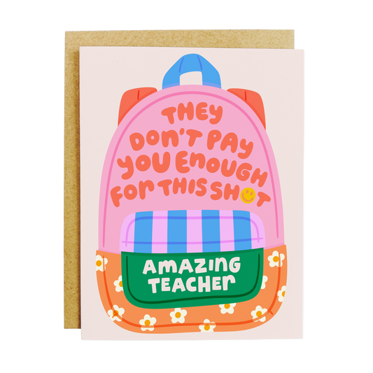 KANDS.CO - Amazing Teacher Pay Greeting Card