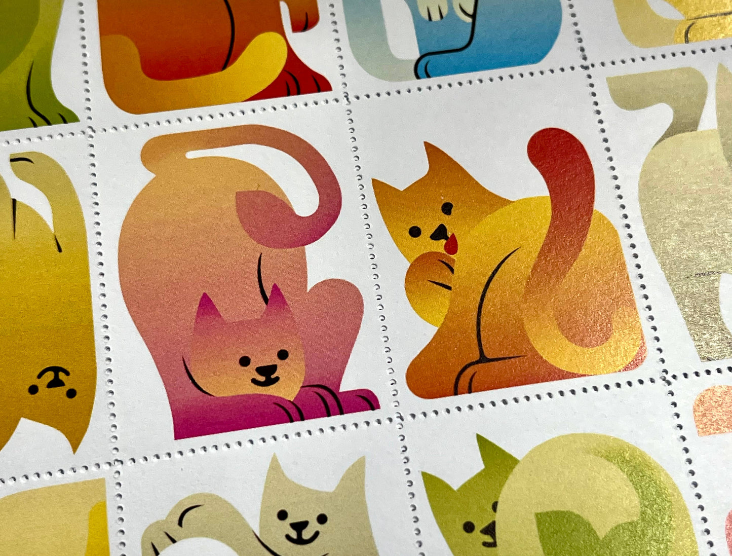 Cool Cats - Lick & Stick Stamps