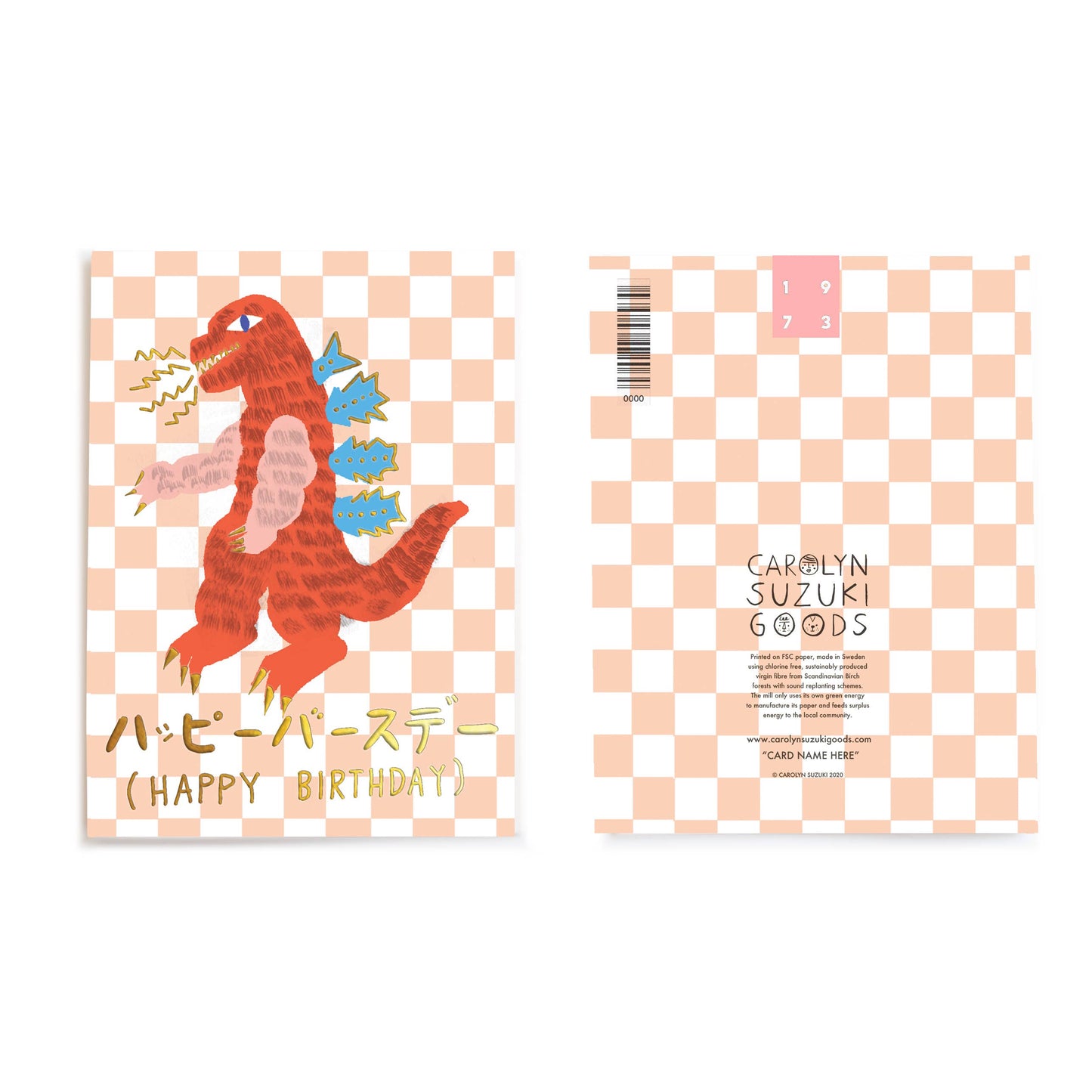 Carolyn Suzuki - KAIJU - Birthday Card