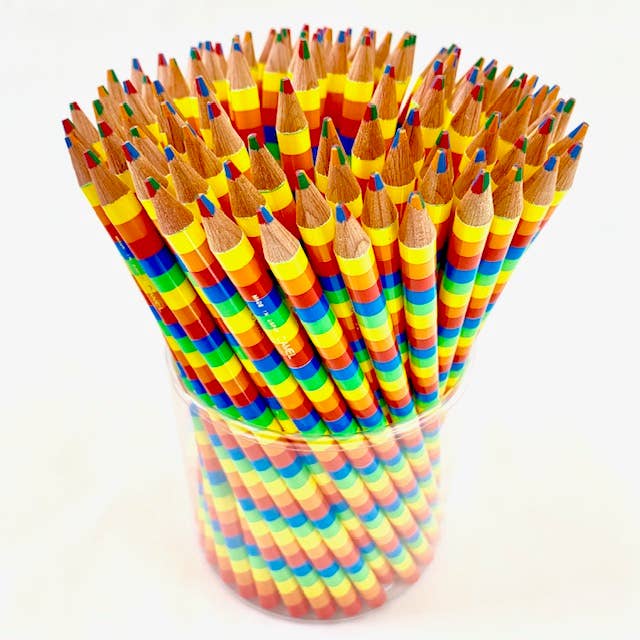 Rainbow Striped 4-in-1 Color Pencil