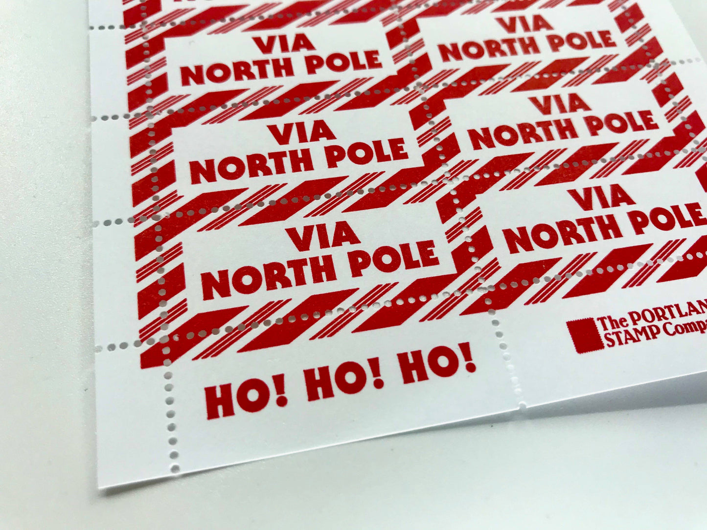 Via North Pole - Christmas Lick & Stick Stamps