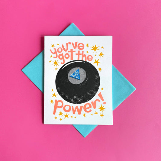 Pier Six Press - You've Got the Power Congrats Risograph Card