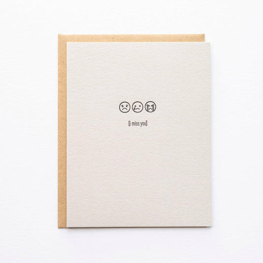Emoji Miss You - Greeting Card