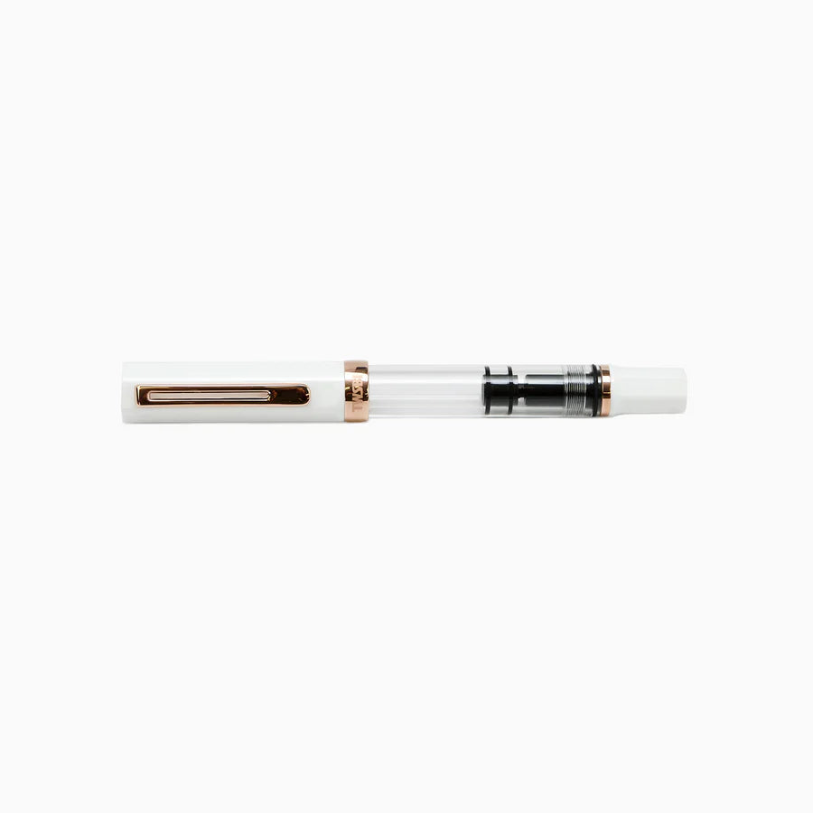 White - Rose Gold Nib - TWSBI Fountain Pen