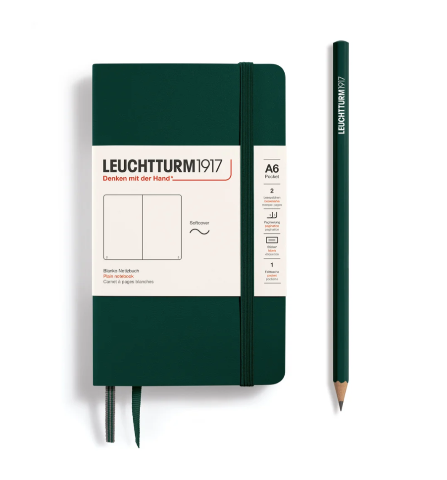 leuchtturm - FOREST GREEN SOFTCOVER - A6 Pocket Size