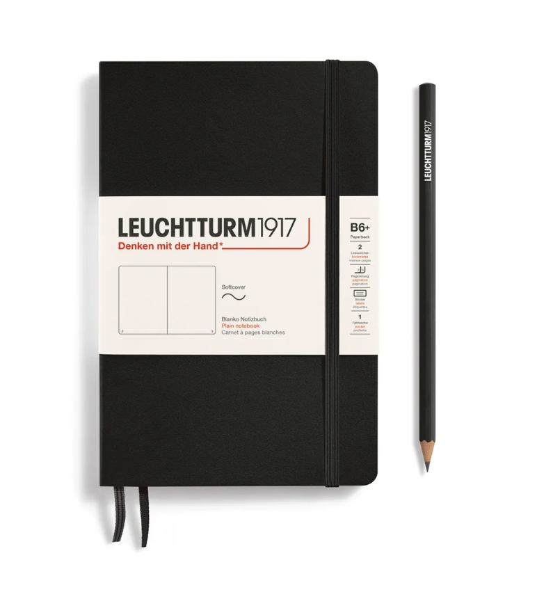 leuchtturm - BLACK SOFTCOVER - B6+