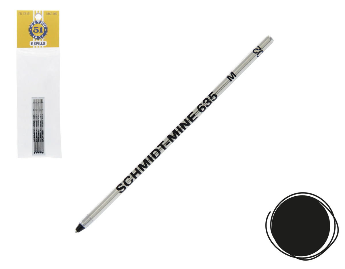 ELITE Mini D1 Ballpoint Refill - Retro 19515-pack