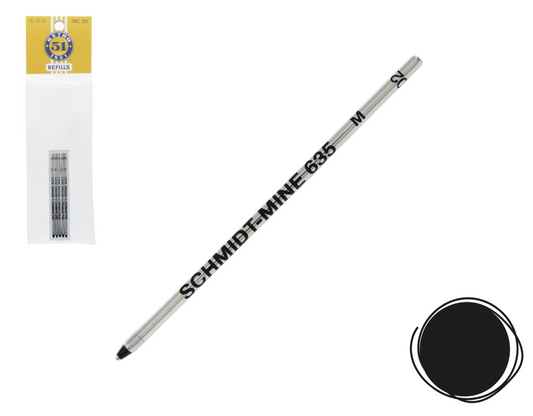 ELITE Mini D1 Ballpoint Refill - Retro 19515-pack