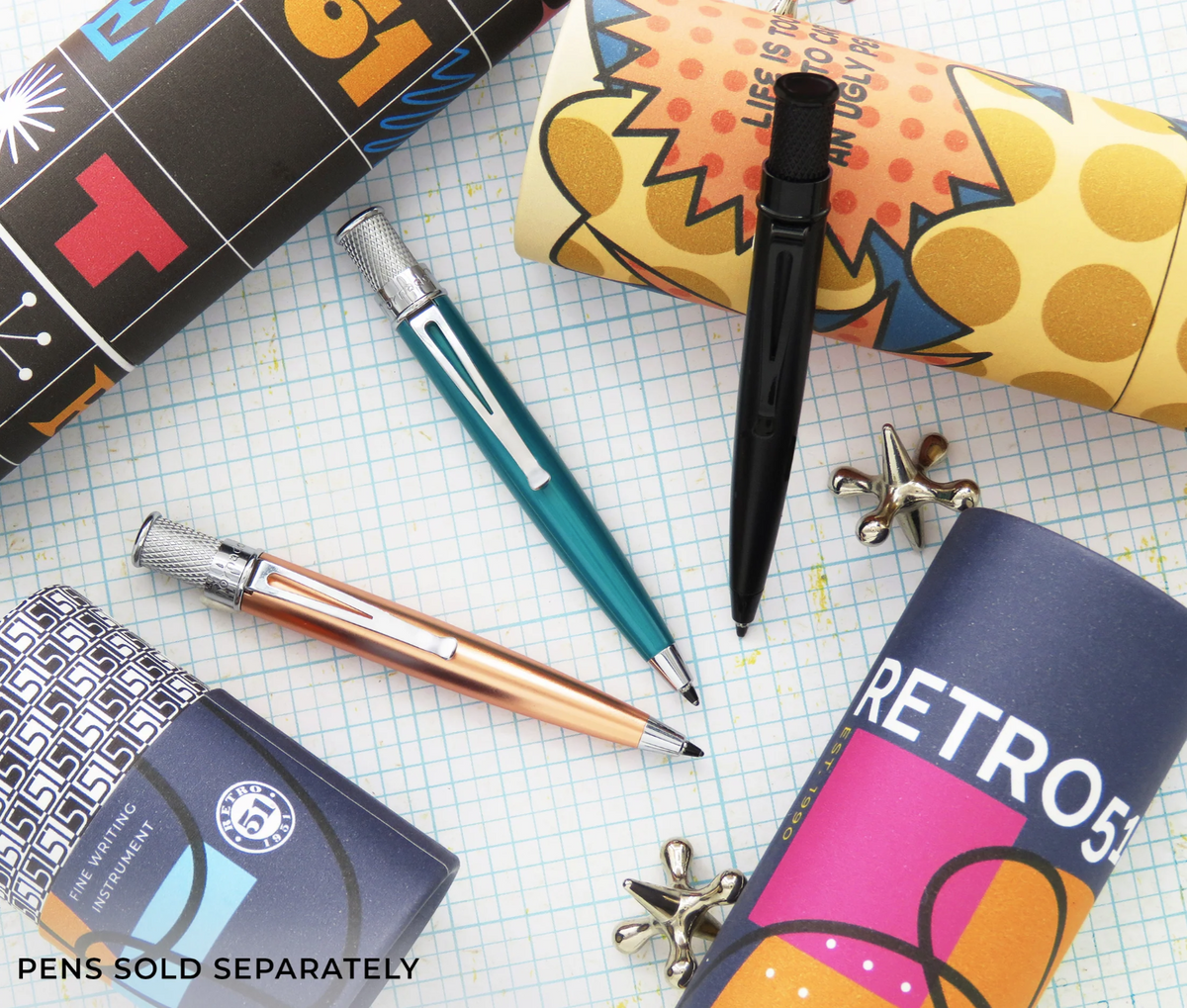 ELITE Stealth Black Tornado Ballpoint Pen - Retro 1951
