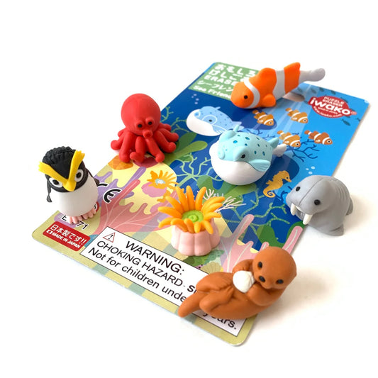 Iwako Sea Friends Eraser Set
