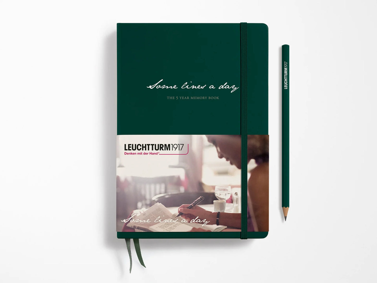 Some Lines A Day - Five Year Memory Book - Forest Green