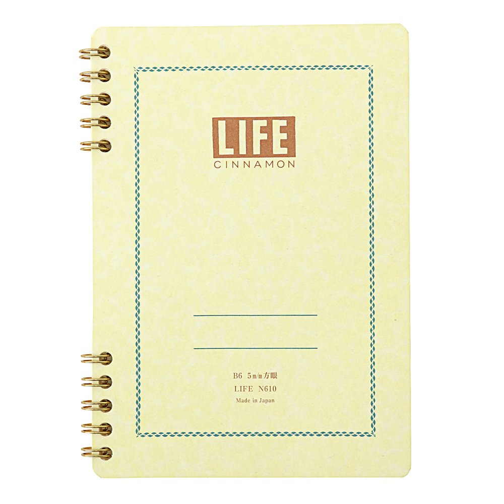 Cinnamon Ringed Notebook - B6 Grid