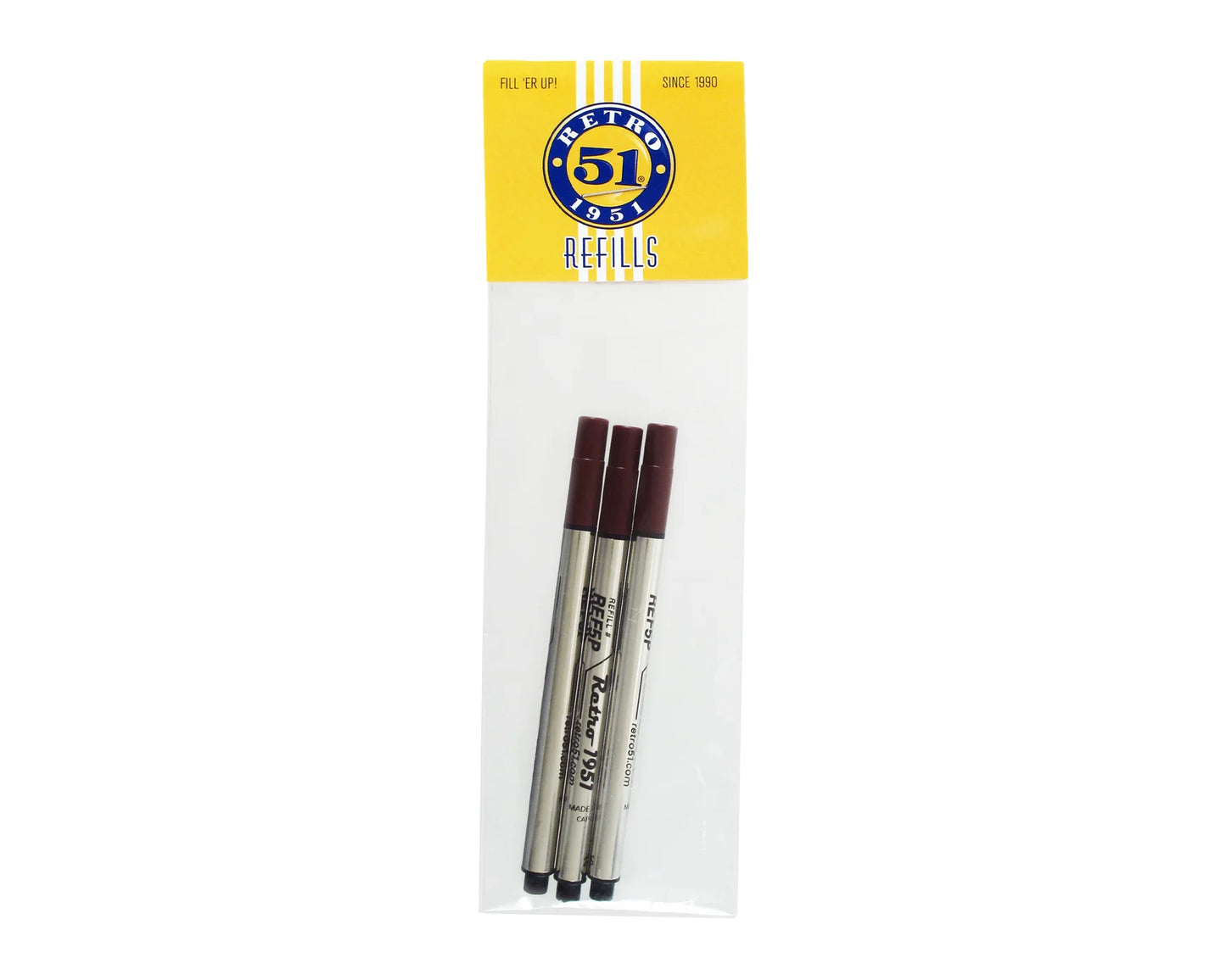 Black - Set of 3 - Tornado Rollerball Refill