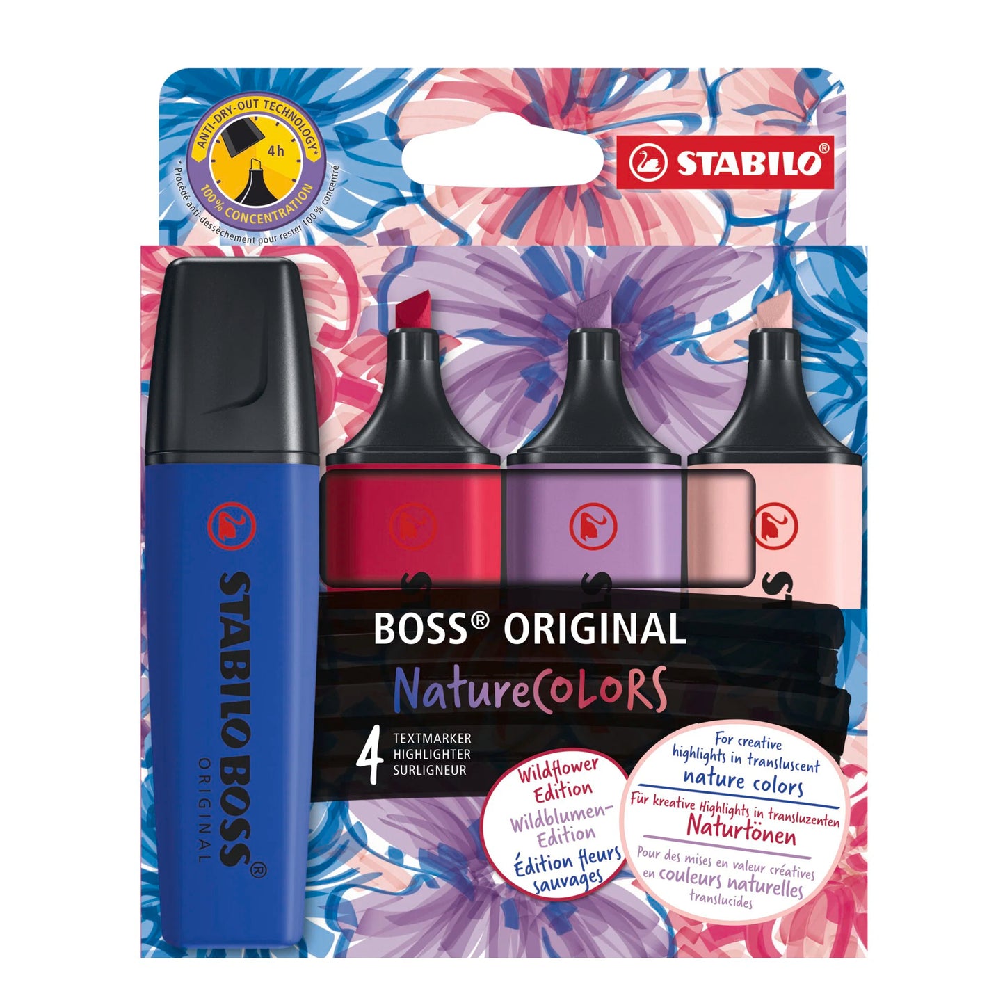 Naturecolors Wildflower - Stabilo Boss Highlighter - Set of 4