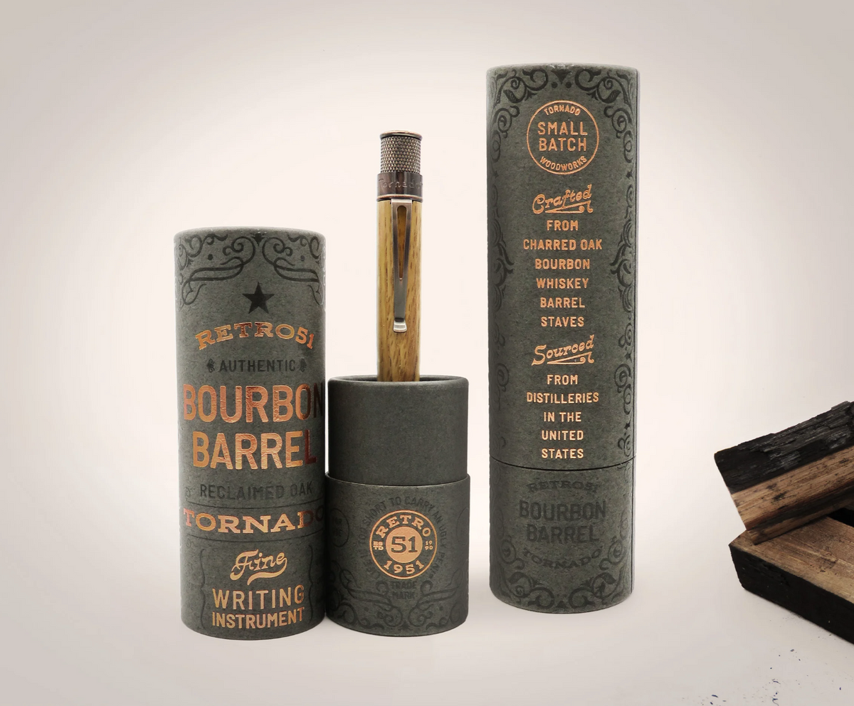 Bourbon Barrel Tornado Rollerball Pen - Retro 1951