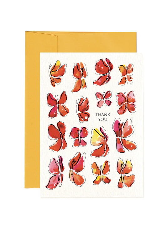 Harmony Hardin Greeting Cards - Thank You Greeting Card | Fall Butterfly | Thank you