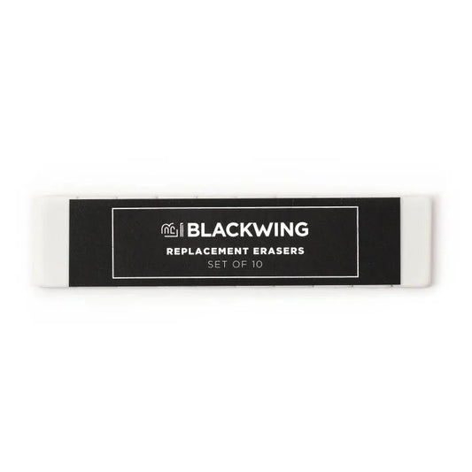 Blackwing replacement erasers set on a white background