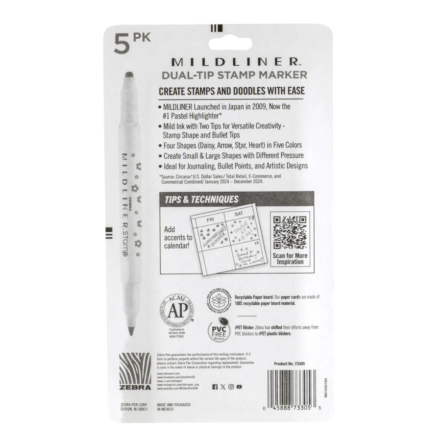 Zebra STAMP Mildliner - set of 5