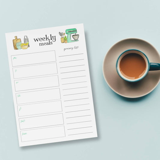 emmy+olly - Notepad - Organized Weekly Meals Plans