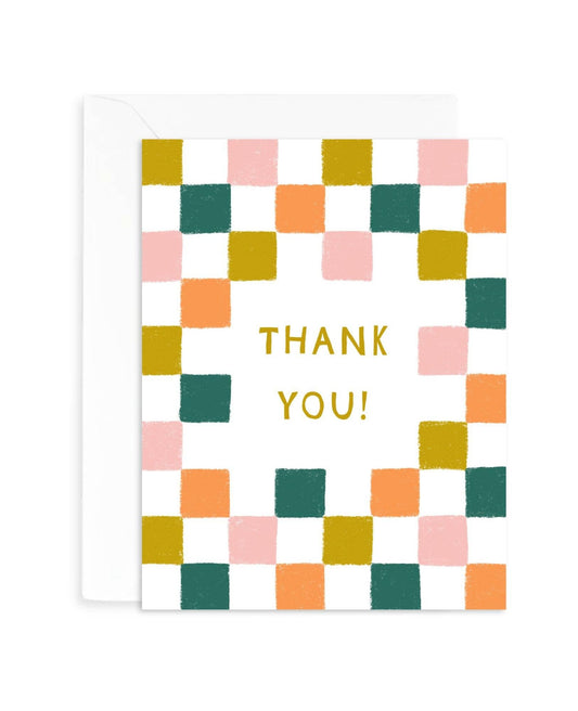 Thank You Checkered - Greeting Card