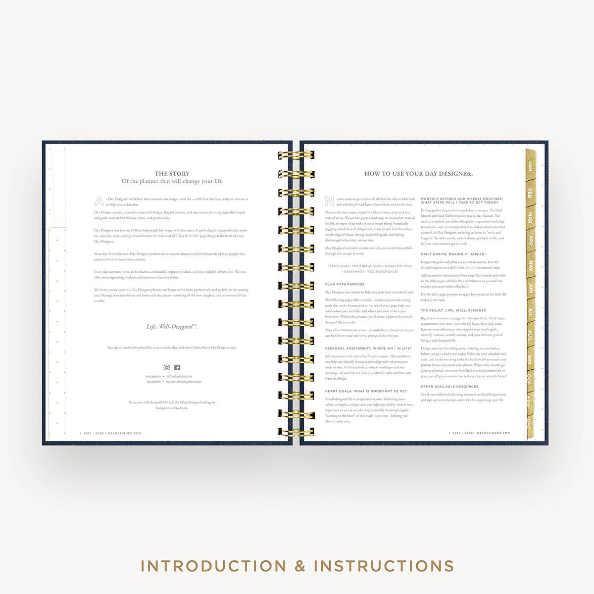 2027 Mini Daily Planner: Navy Bookcloth