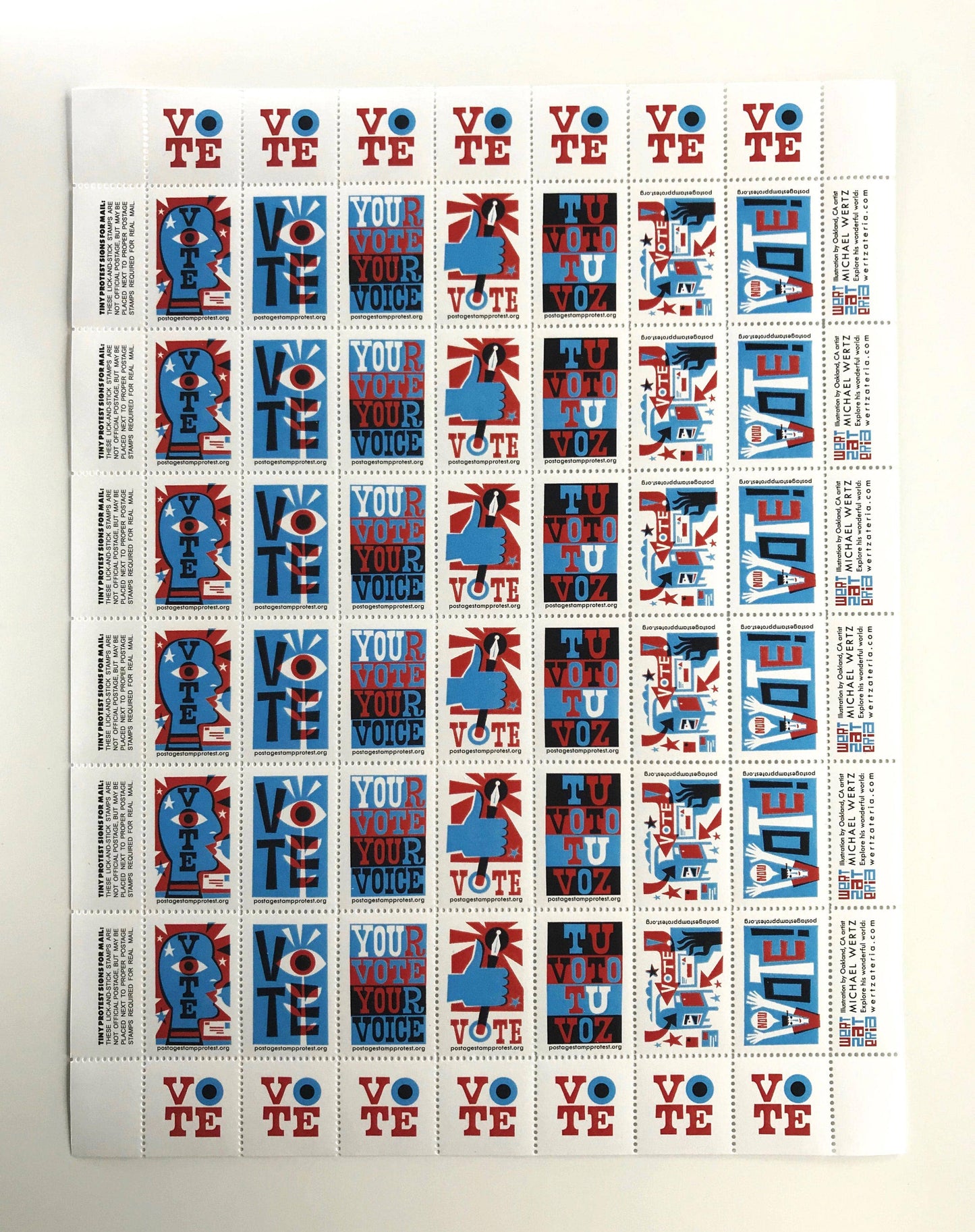 Get Out The Vote - Lick & Stick Stamps