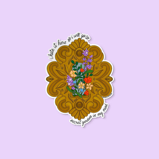 MangoIllustrated - I Hate It Here Garden sticker