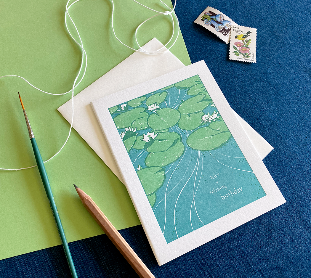Lily Pond - Birthday Card