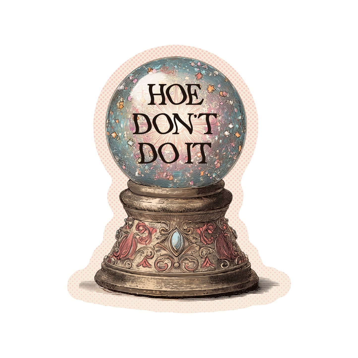 Funny Omen Crystal Ball - Vinyl Sticker