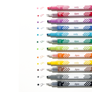 Stamp A Square - Double-Ended Markers - Set of 12