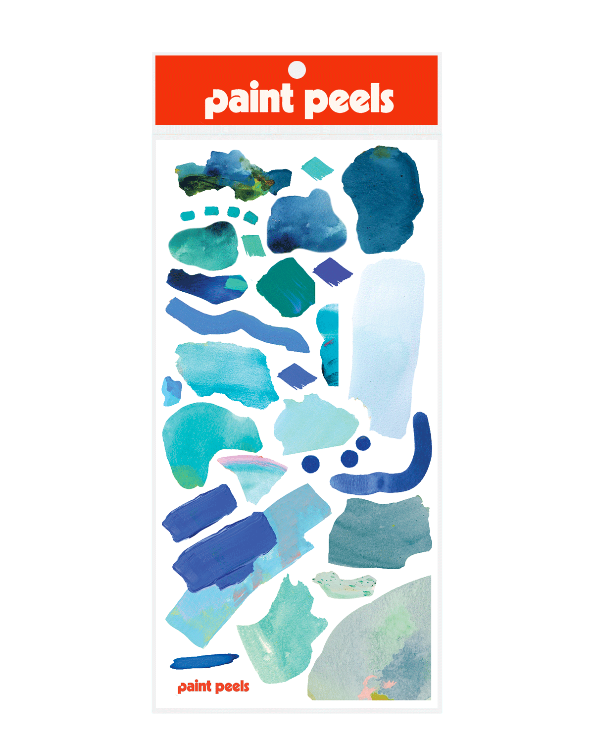 Vibrant Blues - Paint Peels Sticker Sheet