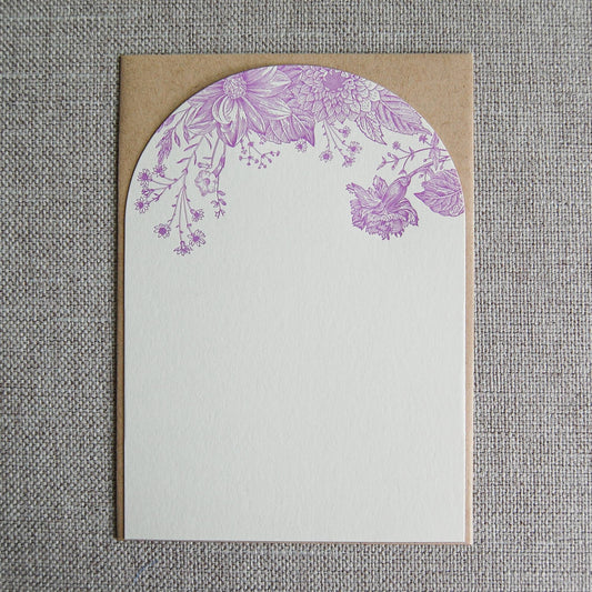 Purple Garden - Stationery Set of 6