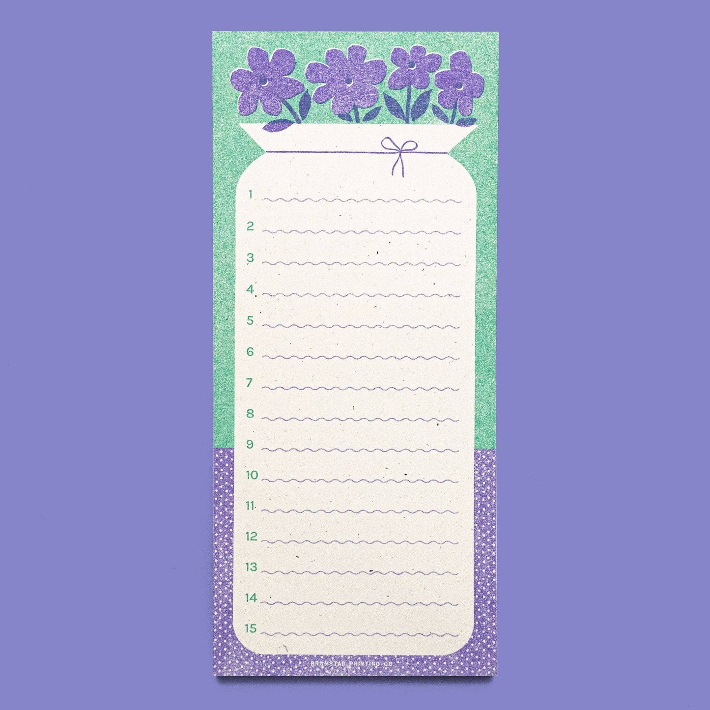 Vase of Flowers - Risograph Notepad