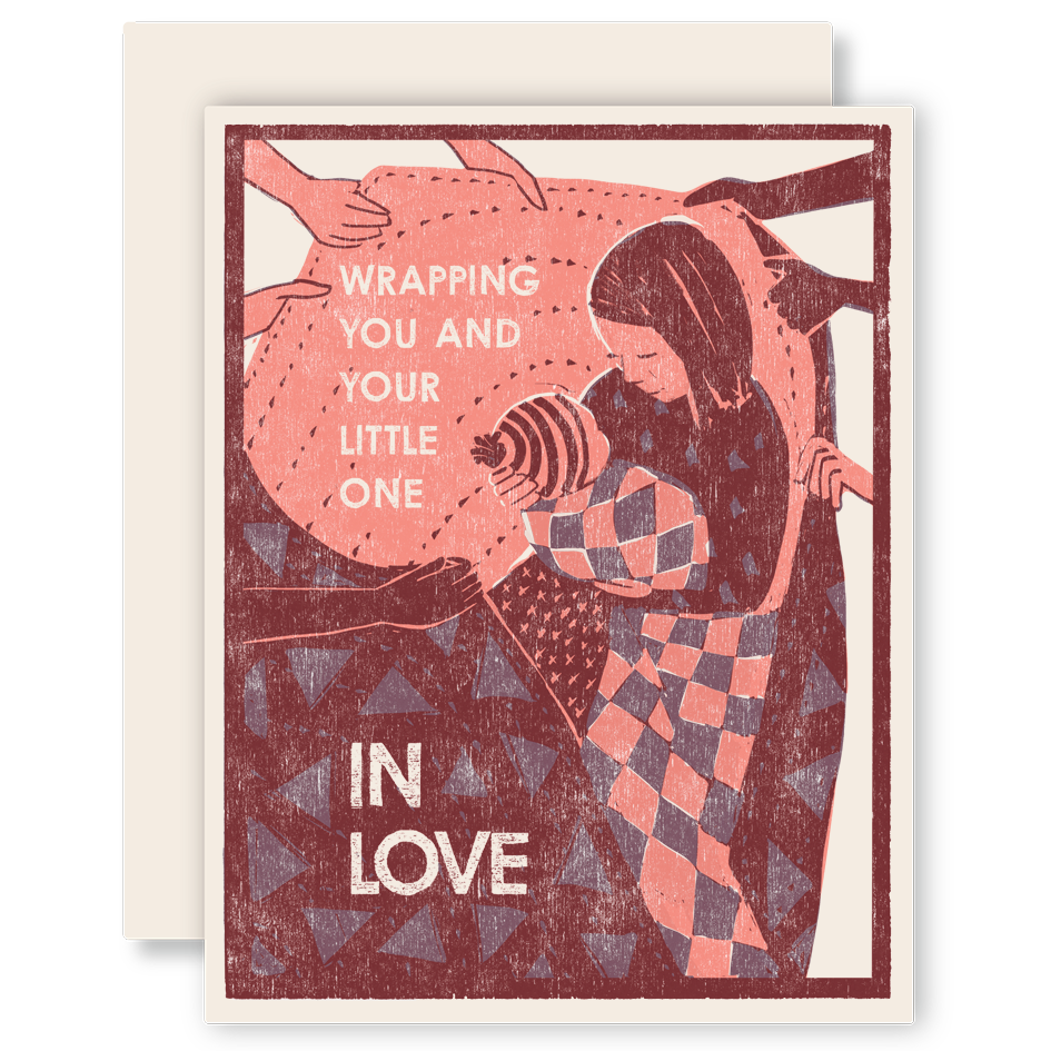 Heartell Press - Wrapping You and Your Little One in Love Letterpress Card
