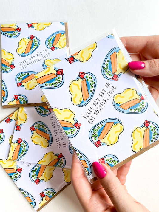 Five Dot Post - Sorry You Had to Eat Hospital Food Funny Get Well Card