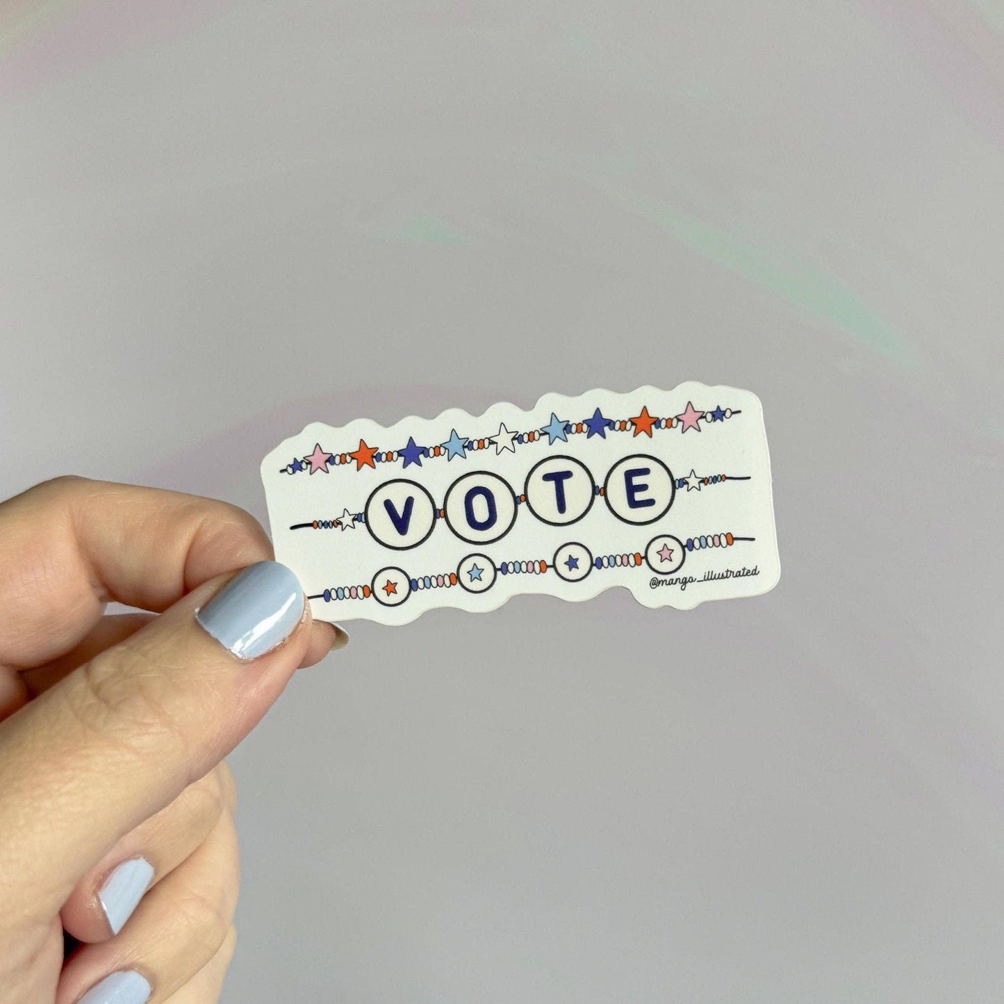 Vote friendship bracelet sticker
