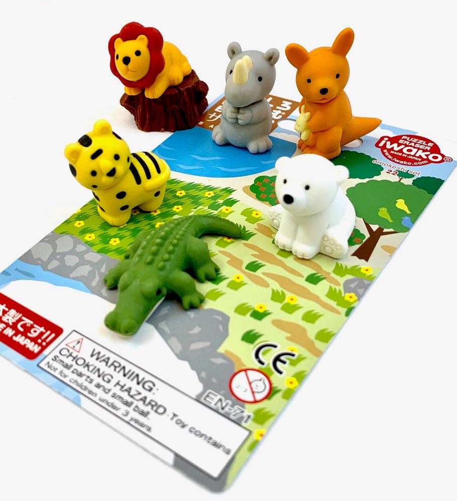 Safari Eraser Set