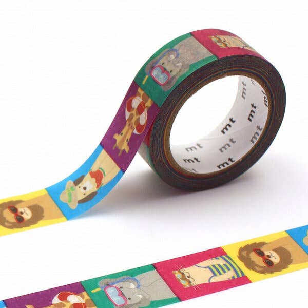 Summer Attire Animals - Washi Tape