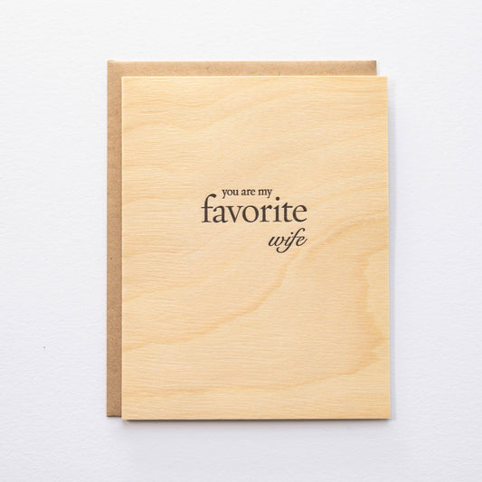 Favorite Wife - Greeting Card