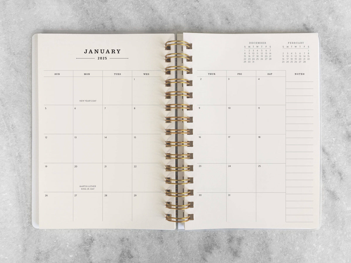 12-Month Planner, Peach Bookcloth: Jan-Dec 2027