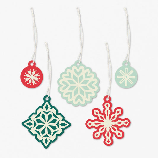 March Party Goods - Snowflake Holiday Gift Tags