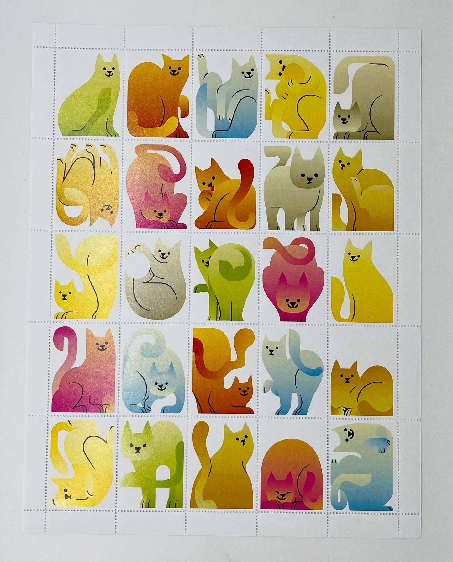 Cool Cats - Lick & Stick Stamps